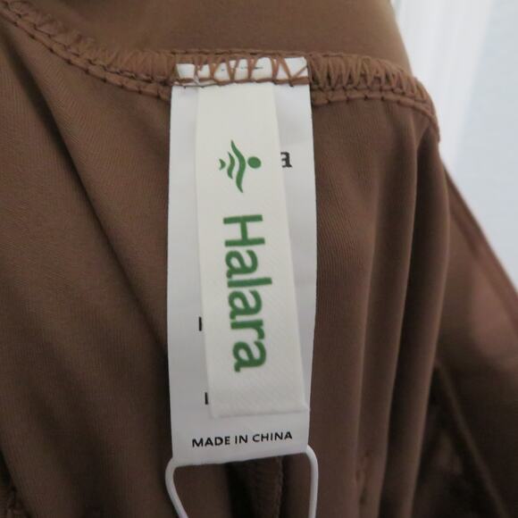 Halara Womens Sz M Mocha Brown High Waist Wide Leg Pants Casual Comfy Fit - Picture 5 of 7